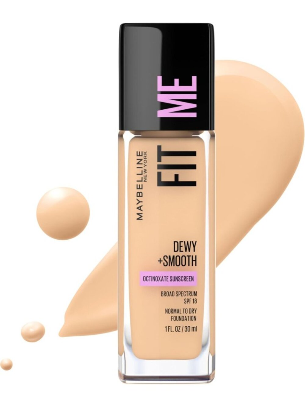 Dewy & Smooth Liquid Foundation Makeup, Light Beige, Flawless Finish, 1 oz